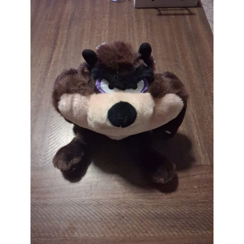 Vtg 1990 Mighty Star Warner Bros Looney Tunes Taz Tasmanian Devil 11" Plush